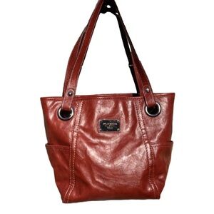 VTG RELIC Rust-Colored Vegan Leather Pocket Hobo Bag